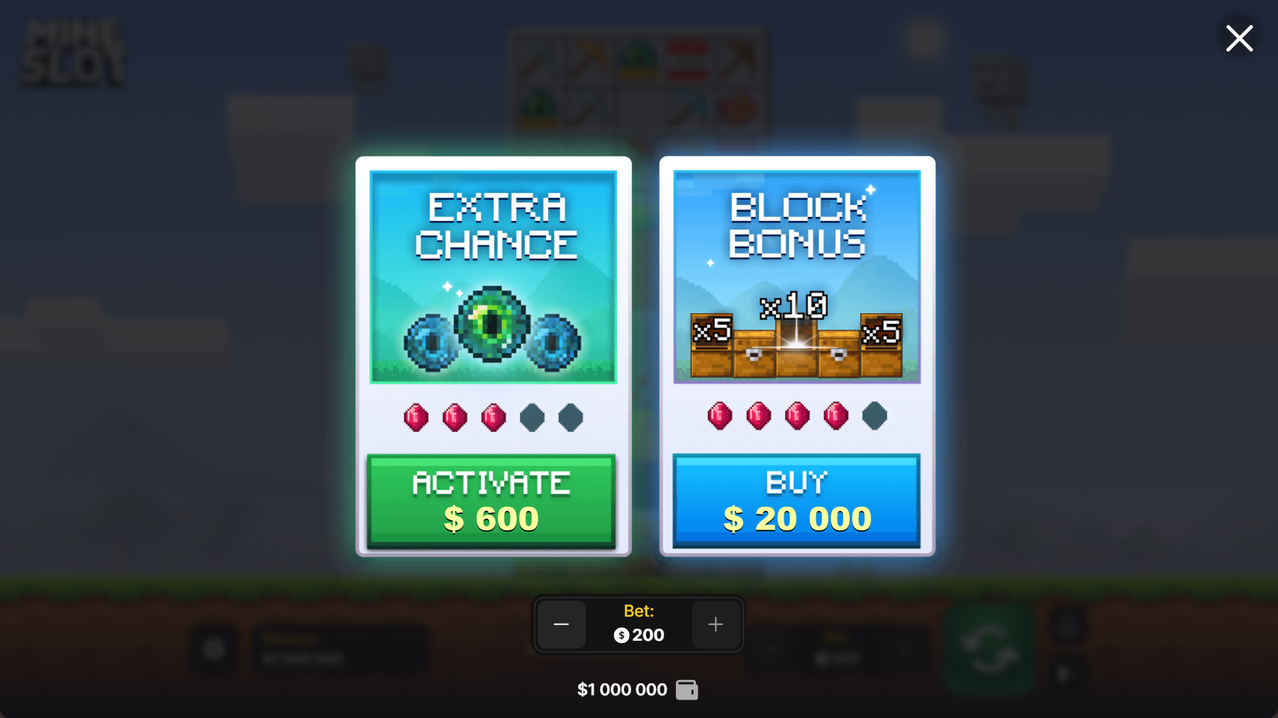 Mine Slot Features